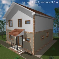 Дом стандарт планировки 171 м2, потолок 3,0-С29