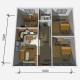 Дом стандарт планировки 107 м2, потолок 2,5-С12