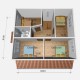 Дом стандарт планировки 154 м2, потолок 2,5-С18