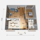 Дом стандарт планировки 255 м2, потолок 2,5-С50